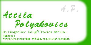 attila polyakovics business card